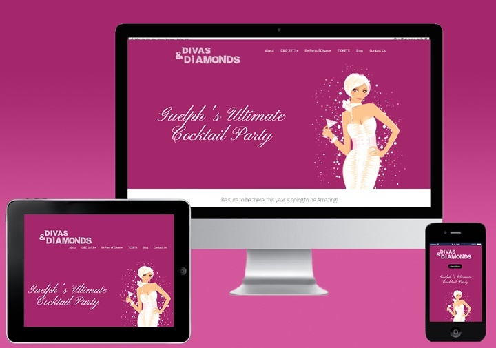 Divas and Diamonds web design